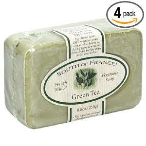 South of France Green Tea Bar, 8.8 Ounces Bars (Pack of 4)  