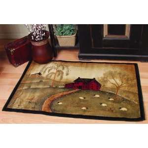  Good Life Rug With Border Country Décor: Home & Kitchen