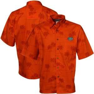   Gators Orange Spooner Palms Full Button Shirt