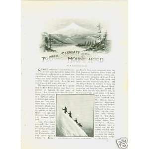  1898 Climbing to Summit of Mount Hood Katherine Locke 