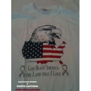  Tears of the Eagle   USA Flag Eagle T shirt Large NEW 