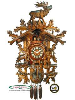 Black Forest Cuckoo Clock 8 Day The Hunter 35 inch NEW  