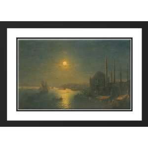   and Double Matted A Moonlit View of the Bosphorus