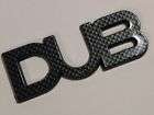 DUB Carbon Black Emblem Badge Decal Logo Sticker 3D