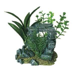   Resin Ornament   Rock Arch With Plants Small 