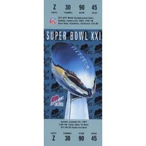    10m Super Bowl XXI Ticket Replica New York Giants & Denver Broncos