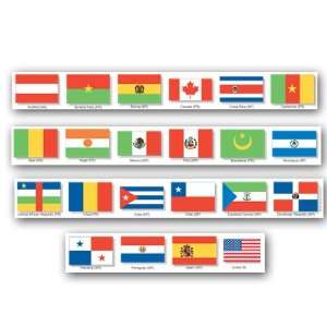  Flag Border Strips Set of 12