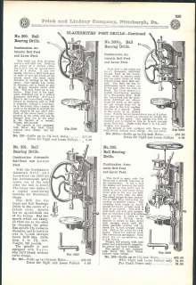 1913 ad Champion Blacksmiths Self Hand Feed Post Drills Ball Bearing 