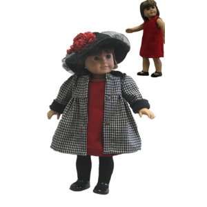   Velvet Collar, Cuffs and Hat. Fits 18 Dolls like American Girl