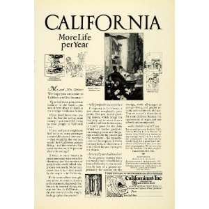  1926 Ad California Chamber Commerce Residency Tax Returns 