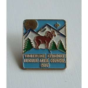  Vintage Boy Scout Pin Back Timberline Klondike Denver Area 
