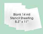 Blank 14 Mil STENCIL You Cut Raised Plaster Crafts Wall Art White 