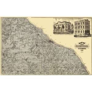  WINONA COUNTY MINNESOTA (MN) LANDOWNER MAP 1874: Home 