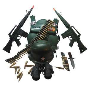  Ultimate Boy Toy Soldier Playset Ammos B/o Guns Helmet 
