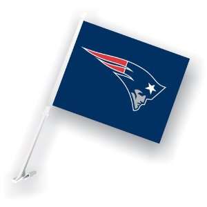   New England Patriots NFL Car Flag with Wall Brackett: Everything Else