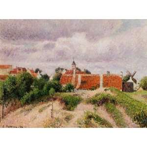Oil Painting The Village of Knocke, Belgium Camille Pissarro Hand Pa 