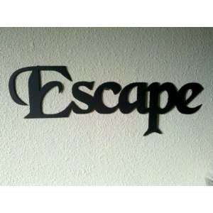  Bath Word Escape 13 X 5 Metal Wall Art Home Decor