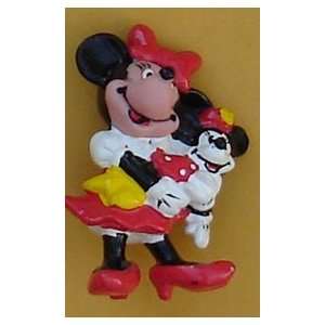  Disney Minnie Mouse PVC Approx.2 1/2 Wtih Minnie Mouse 