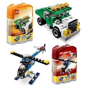  LEGO Creator Mini Helicopter and Dumper Set: Toys & Games