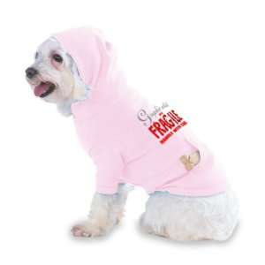   Hooded (Hoody) T Shirt with pocket for your Dog or Cat Medium Lt Pink