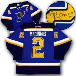  Al MacInnis Autographed Jersey   St Louis Blues: Sports 