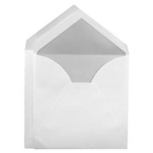  Double Wedding Envelopes   Royal White Silver Lined (50 