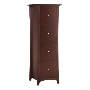  Cherry Finish 4 Drawer File Cabinet: Home & Kitchen