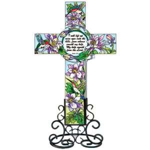   Hand Painted Glass with Imprinted Scripture, 12 Inch