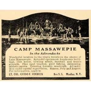  Ad Camp Massawepie Adirondacks Manlius Scouts NY   Original Print Ad