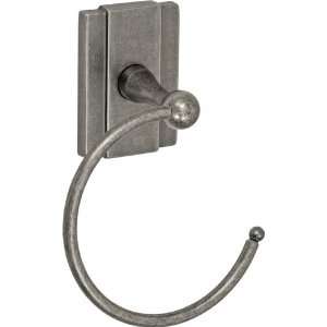  Brass blacksmith towel ring in antique pewter: Home 