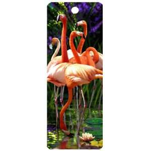  Flamingos, 3 D Bookmark with Tassel