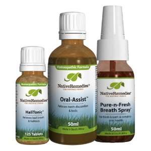 Native Remedies Oral Assist; HaliTonic and Pure n Fresh Breath Spray 