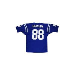  Marvin Harrison Autographed Blue Custom Jersey: Sports 