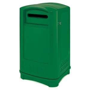  Rubbermaid 3969 Plaza Paper Recycling Container   Green 