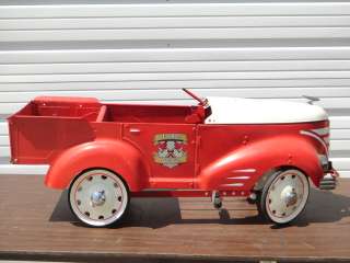 GENDRON PEDAL CAR FIRE DEPT FIRE ENGINE TRUCK TOY RIDE ON VEHICLE 