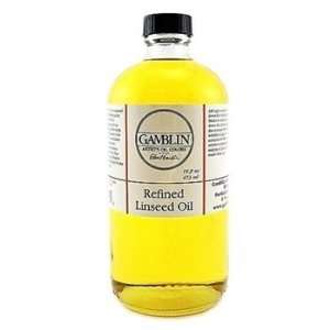  Gamblin Refined Linseed Oil 8 oz. bottle Arts, Crafts 