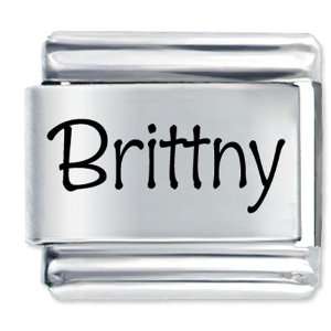  Name Brittny Gift Laser Italian Charm: Pugster: Jewelry