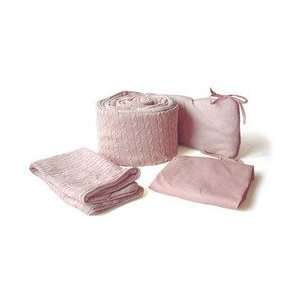    Tadpole Basics Cable Knit Baby PortaCrib Bedding Set   Pink: Baby