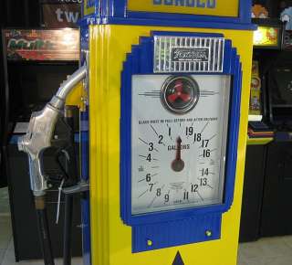 Blue Sunoco Tokheim model 36 Clock Face Gas Pump Restored Vintage 