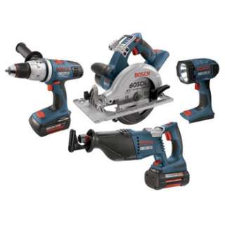 Bosch 36V Cordless Lithium Ion 4 Tool Combo Kit w/ 1 FatPack & 1 