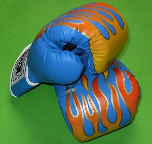 Fiery style MMA boxing training Bag gloves Blue NEW  