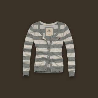 NWT Hollister Abercrombie Stripe Cardigan Sweater S  