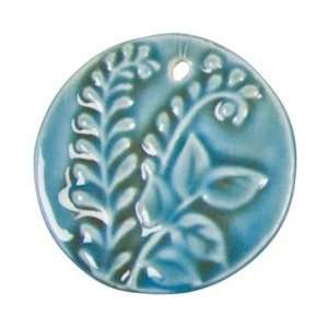 Cousin Symbolize Ceramic Accent 1/Pkg Round Teal 3467721; 3 Items 