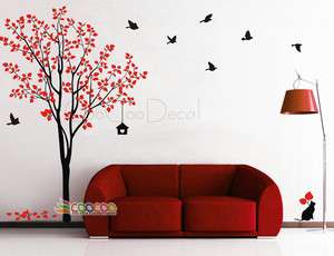   Decor Decal Sticker Removable tree branche birds large 2 colors DC0305