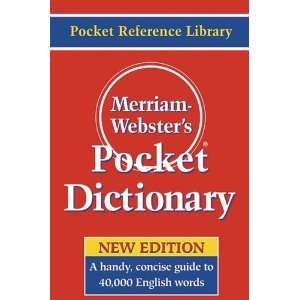    Websters Pocket Dictionary [Paperback] Merriam Webster Books