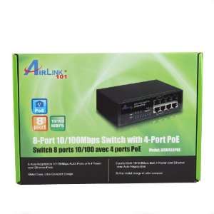   Port 10/100Mbps Switch with 4 Ports PoE Power over Internet