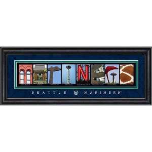  Seattle Mariners Letter Art Frame: Sports & Outdoors