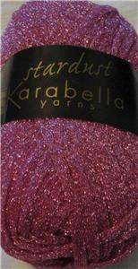 Karabella Stardust Italian Pink Glitter Nylon Blend Ribbon Yarn 190 