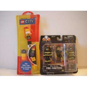 Bundle   2 Items   MiniMates Elite Heroes Fire Fighters & Lego City 