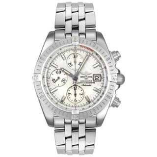 Breitling Mens Chronomat Evolution Mother Of Pearl Dial WATCH 
